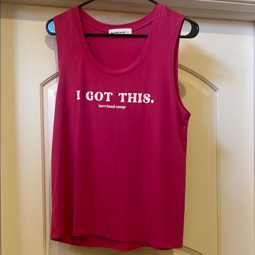 Burn boot camp Women's Pink Tank Top size medium